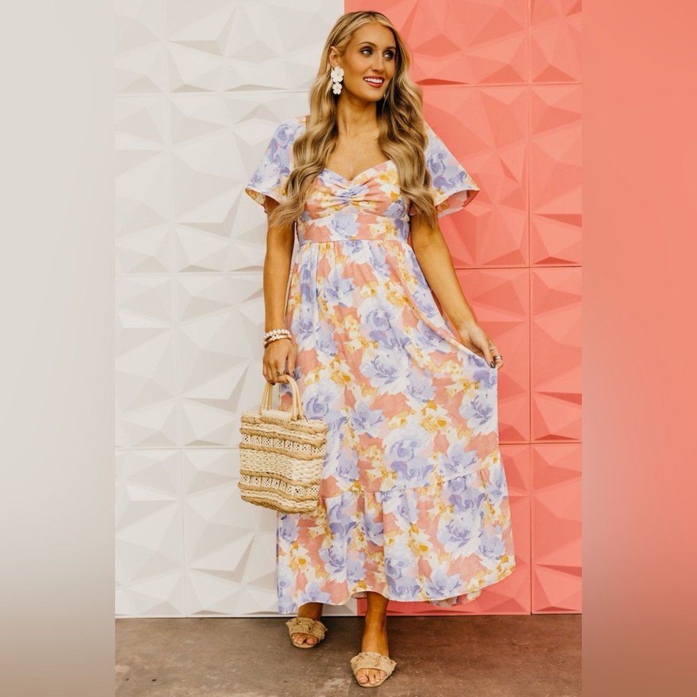 Hem & Thread Orange and Purple Sweetheart Sundress